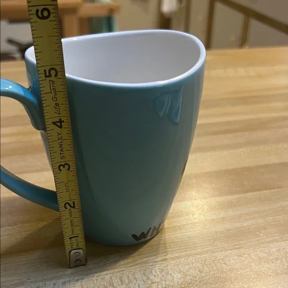 # 0851+ Blue Mug with White Horse Thunder ( WHT) Handmade Painting. 16oz - Picture 3 of 6